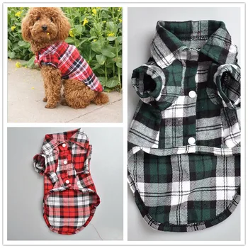 

pet dog plaid shirt summer clothes for dogs cute dog clothing for small pet dog clothes F02