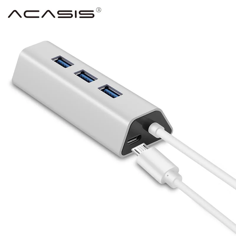 Acasis супер скорость USB 3 0 концентратор 4 порта 5 Гбит/с Алюминиевый usb разветвитель с