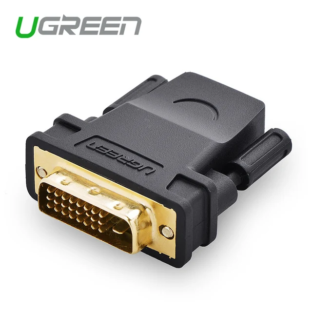 Cheap Ugreen HDMI to DVI 24+1 Adapter Female to Male 1080P HDTV Converter DVI Connector for PC PS3 Projector TV Box Cheap Ugreen HDMI to DVI 24+1 Adapter Female to Male 1080P HDTV Converter DVI Connector for PC PS3 Projector TV Box