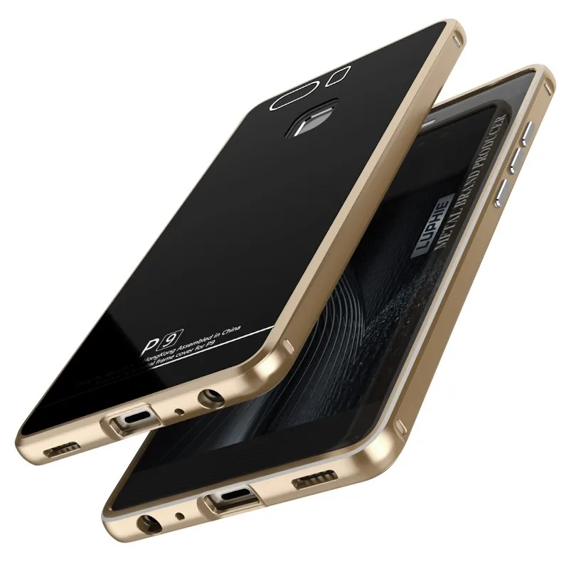 For huawei P9 case tempered glass cover metal bumper (8)