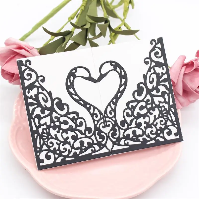 

KSCRAFT Heart-shaped cover goose Metal Cutting Dies Stencils for DIY Scrapbooking/photo album Decorative Embossing DIY Cards