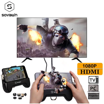

PUPG Mobile Game Controller Trigger HDMI Display Phone to TV Projector Gamepad Joystick Controller l1r1 Plug and Play for iphone