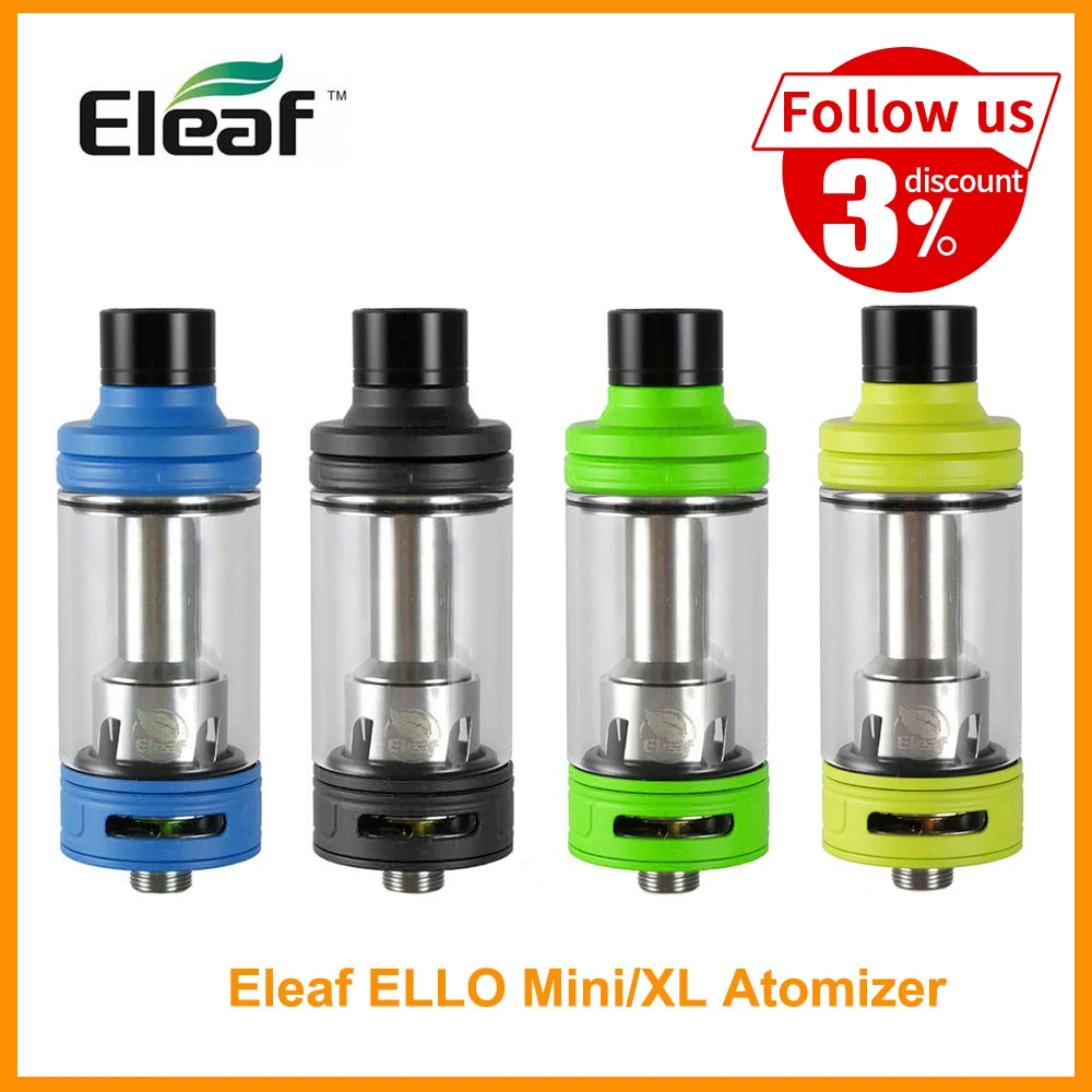 

Original Eleaf ELLO Mini Atomizer 2ml Capacity /ELLO Mini XL 5.5ml Tank HW1 Single-Cylinder/HW2 Coil E-Cigarette