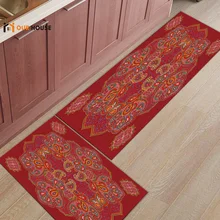 Ourhouse красные этнические Пейсли шаблон под домашним животным миска для воды еды грязи мусора грязи Траппер машина моющийся аксессуар наборы пол