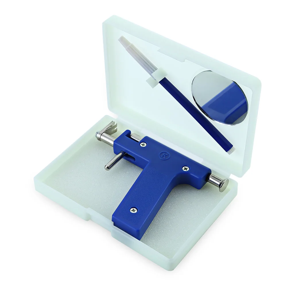 

Newest Professional Stainless Steel Body Navel Ear Nose Piercing Gun 72pcs Ears Studs Tool Kit Top Quality Jewelery Tools