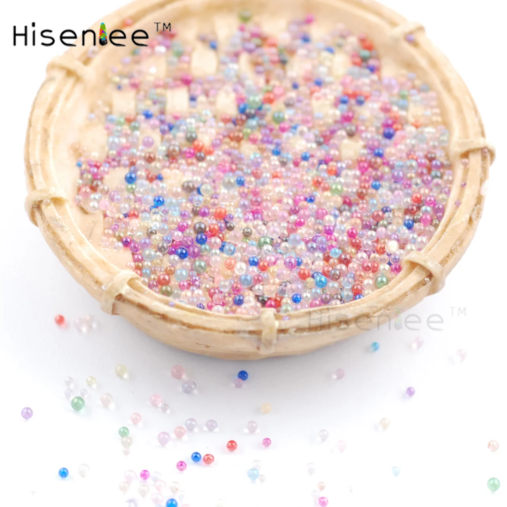 Wholesale prices 450g Crystal AB Glass Caviar Beads Glitter Rhinestones