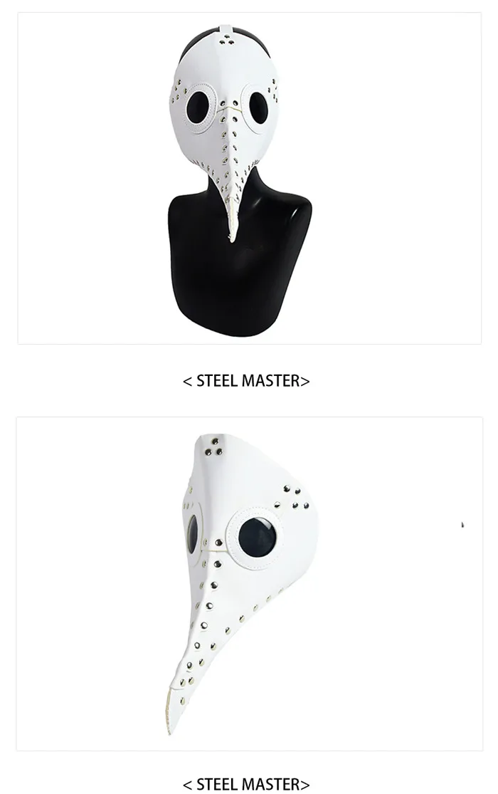 Стимпанк для мужчин и женщин чума доктор птица маска длинный нос готический Хэллоуин черная кожаная маска маски для лица Ретро костюмы
