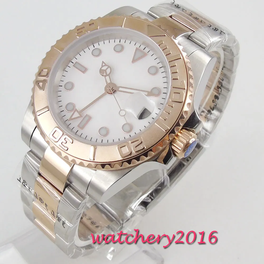 

40mm Parnis GMT Automatic Movement Men's Casual Watch Rotating Bezel Hot