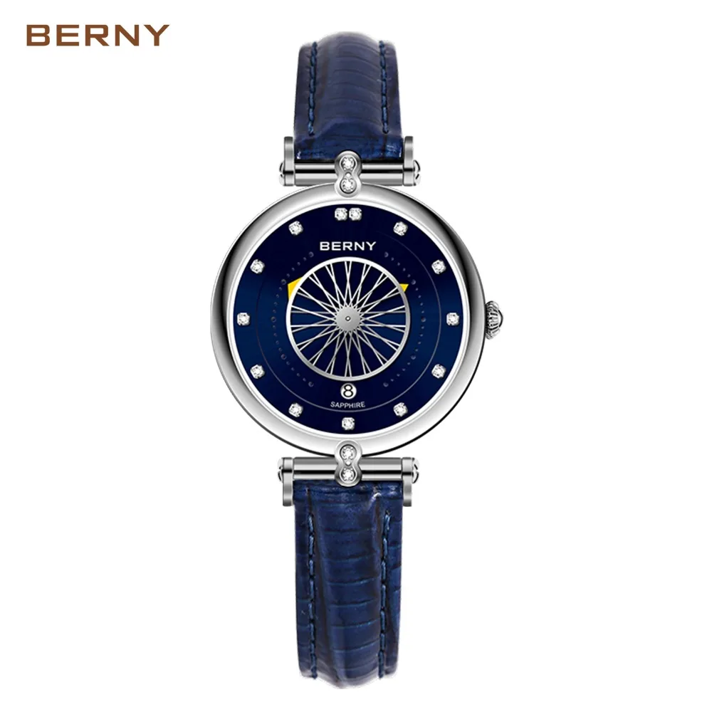 Berny Топ бренд класса люкс Relogio Saat Montre Horloge Feminino Bayan Femme кварцевые модные женские часы для дам