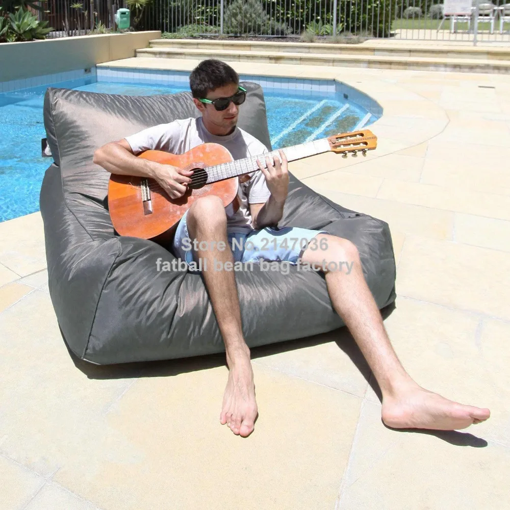 Pacific Grey oversized luxury comfortably accommodate two adults float beanbag, pool floating bean bag outdoor furniture sofa Pacific Grey oversized luxury comfortably accommodate two adults float beanbag, pool floating bean bag outdoor furniture sofa