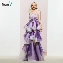 Dressv темно-фиолетовое вечернее платье Русалка Элегантное без рукавов Длина до пола свадебное вечернее платье труба вечернее платье es