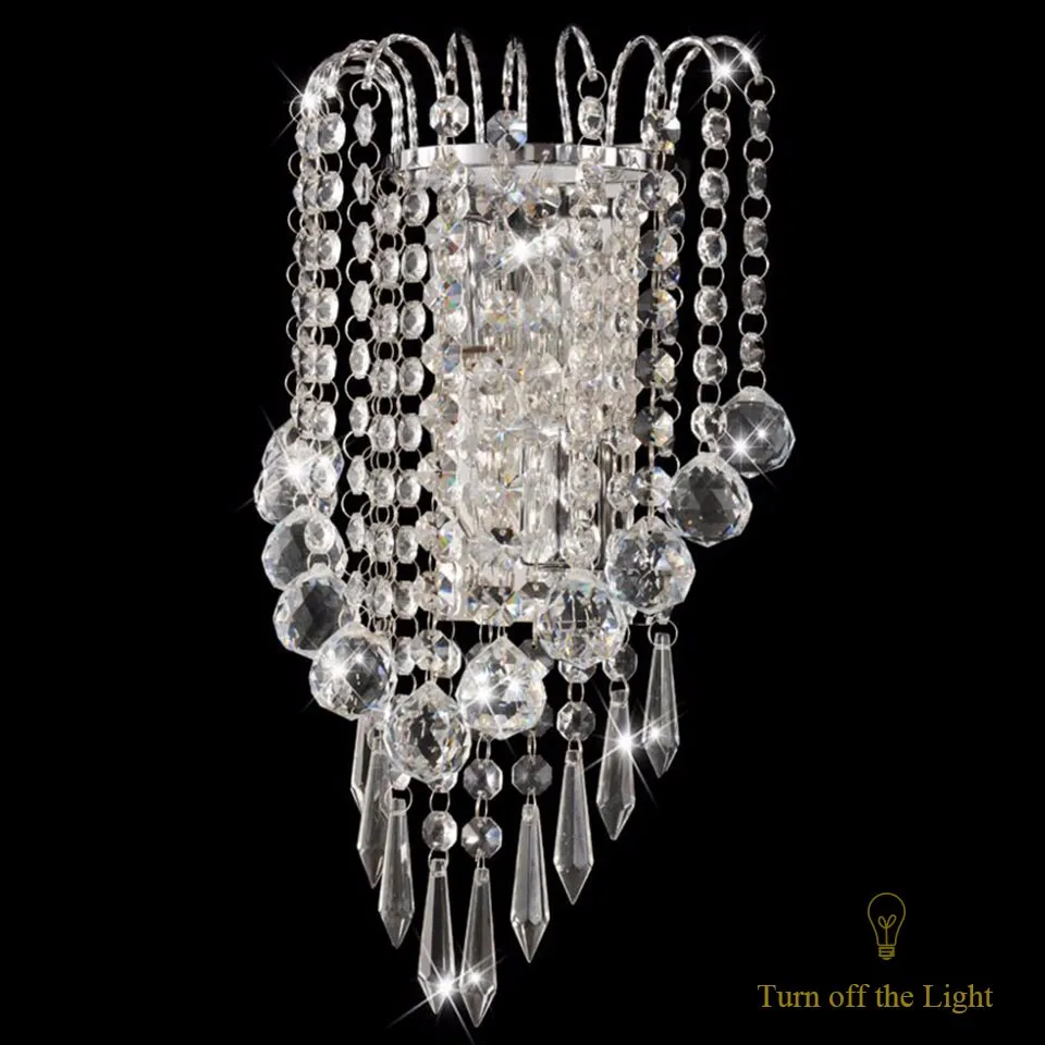 Художественная нержавеющая сталь современный светодиодный кристалл настенный светильник Домашнее освещение Настенный бра Lampara Pared Arandela