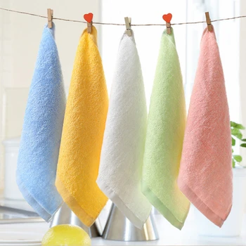 

20pcs/lot High quality bamboo fiber towel 25*25cm baby special towel soft antibacterial towel bath products