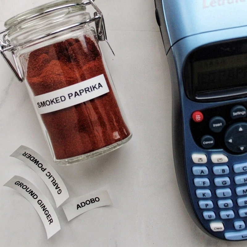 dymo letratag black h