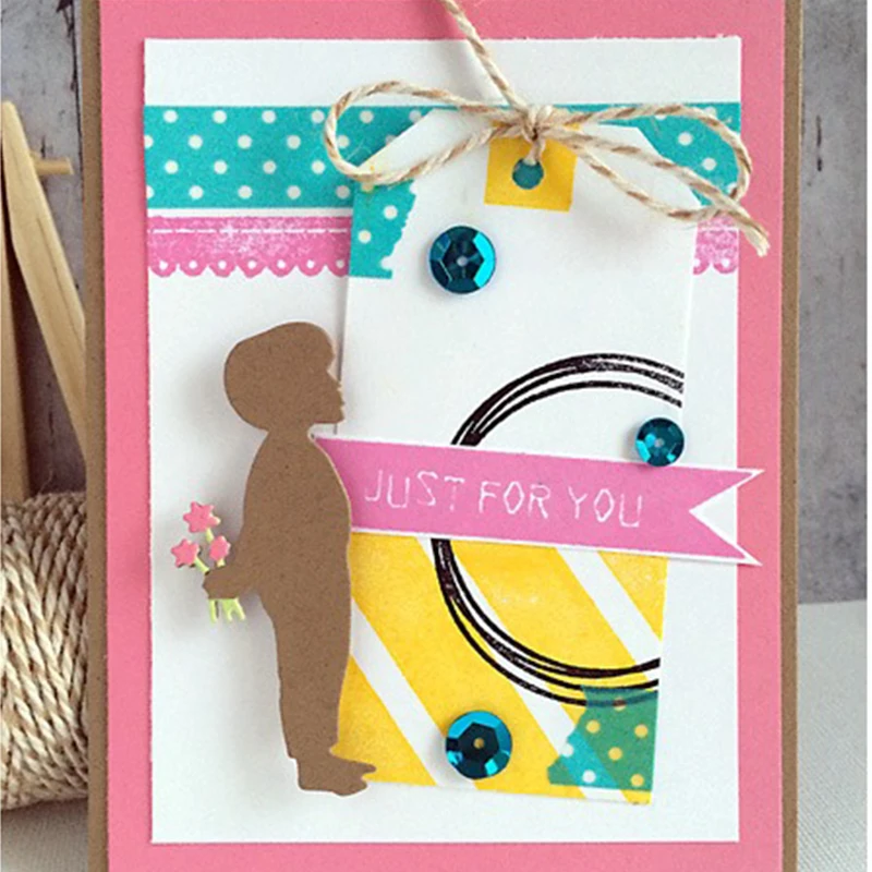 

Little Boy Metal Cutting Dies Stencil for DIY Scrapbooking Photo Album Embossing Cards Decor Crafts 2019 New