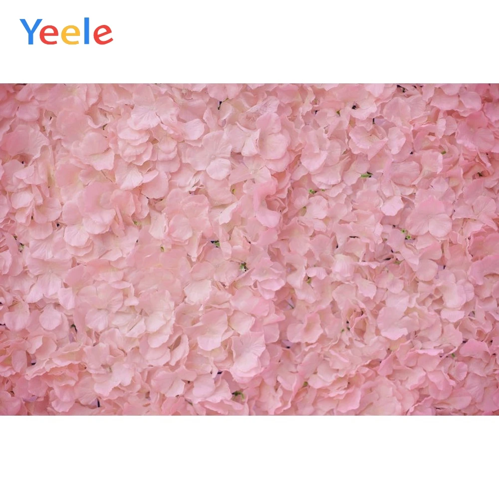 

Yeele Pink Wedding Scene Flowers Decoration Photography Background Baby Girl Birthday Party Photocall Backdrop For Photo Studio