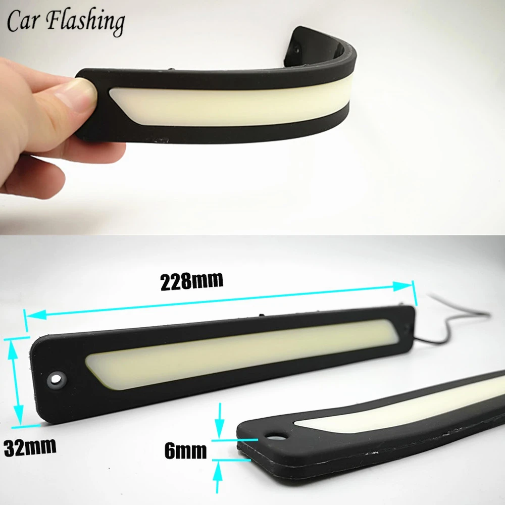 

2Pcs Universal LED DRL Daytime Running Light Waterproof 12v COB White Blue Color Day Light Fog Light Cars Running Light