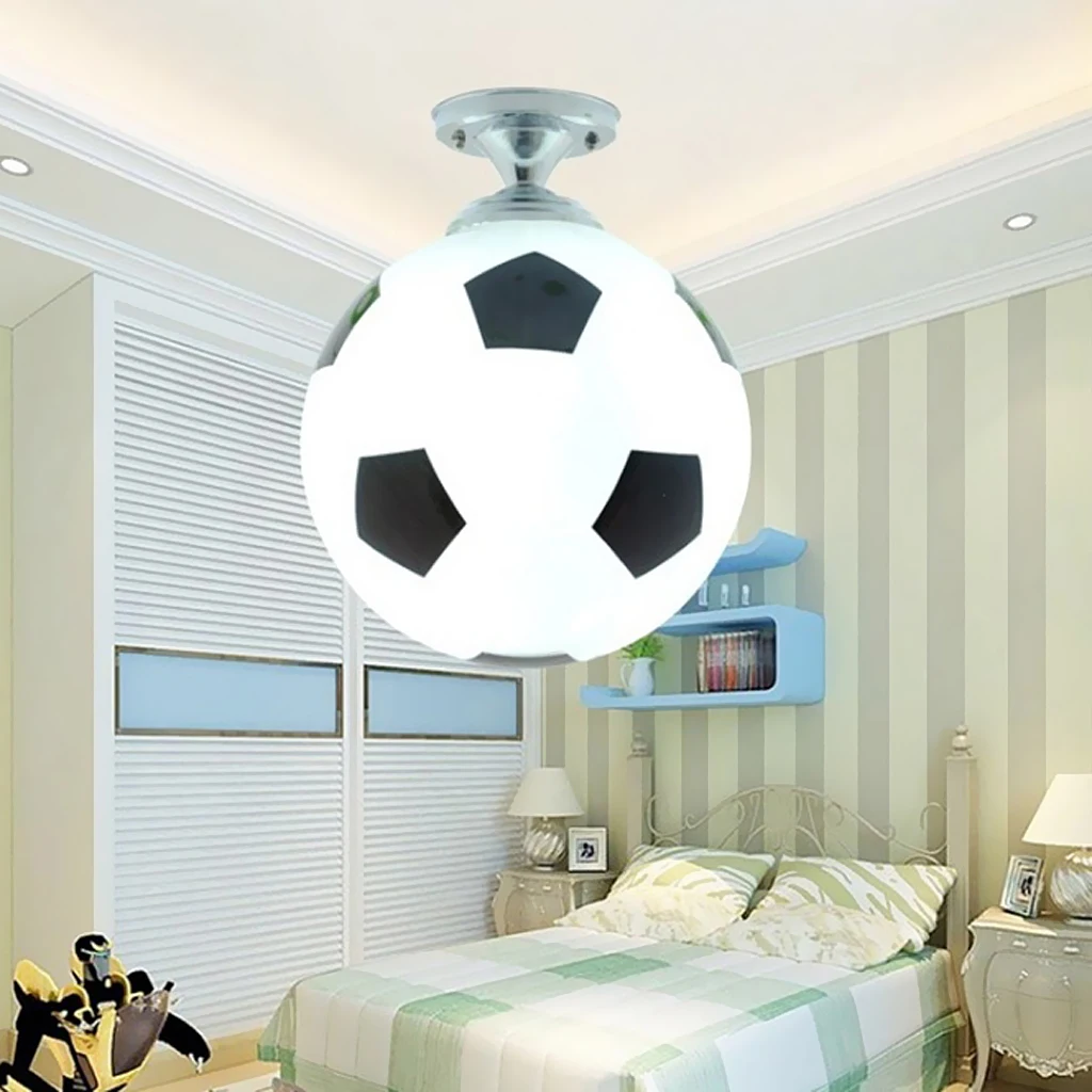 Стеклянный потолочный светильник для футбольного футбола с заподлицо подвесной светильник, абажур для люстры светодиодный светильник/энергосберегающая лампа/лампа накаливания