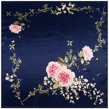 Rose Amor Flores Lenço Quadrado Lenços de Seda Sentimento 90 cm Jogo Acessório Do Vestuário Da mulher Da Menina Adicionar Presente Roupas 90FJ16