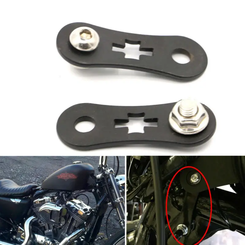 

MOTORCYCLE BLACK TANK RISER BRACKET EXTENSION LIFT KITS 44MM FOR 86-16 HARLEY SPORTSTER XL 883 1200 DYNA IRON 48 72 HIGHER 1.7"