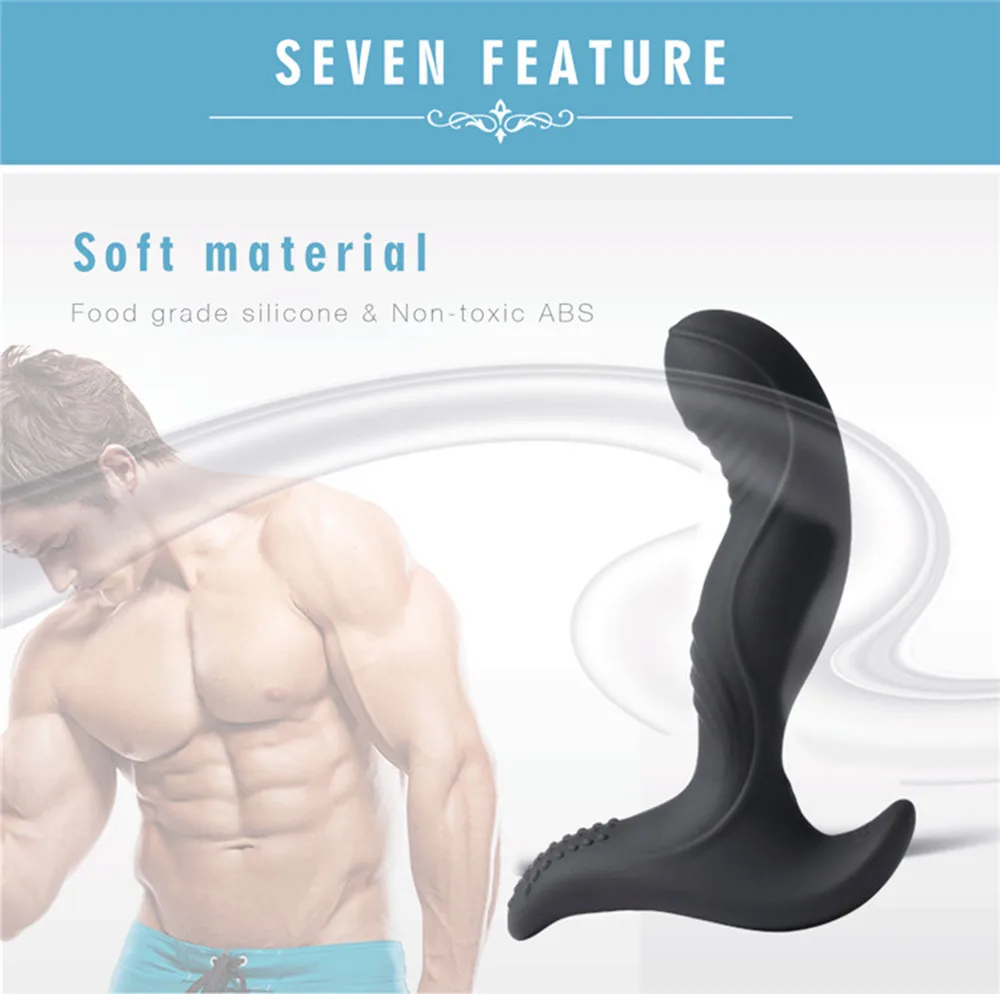 Prostate Massager 7 Modes G Spot Vibrator Male Butt Plug Wireless Remote USB Silicone Adult Anal Sex Toys for Men Women Couple (5)