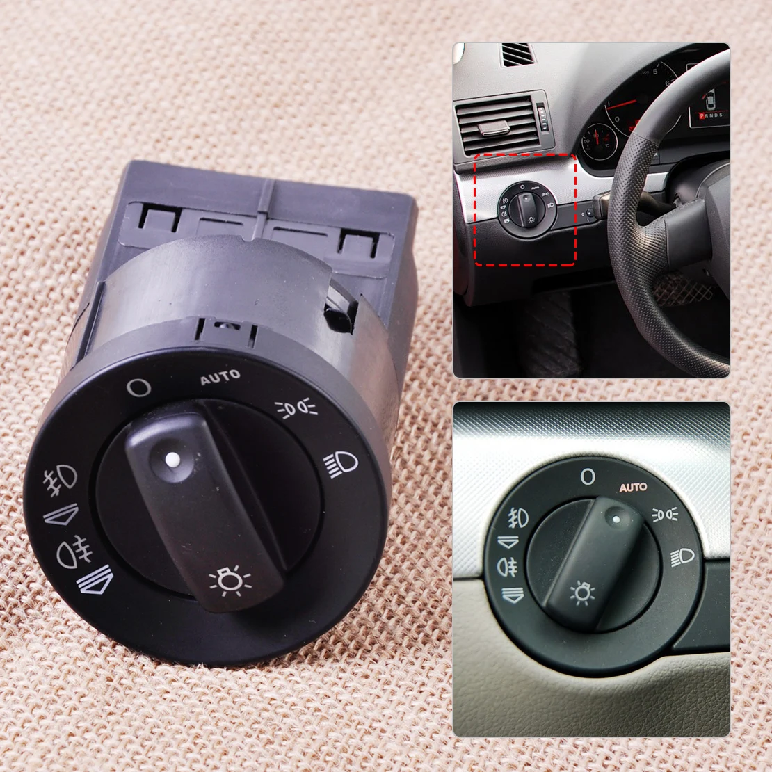 

CITALL 8E0941531D Function Headlight Foglights Switch Control for Audi A4 B6 B7 Quattro 2002 2003 2004 2005 2006 2007 2008 RS4