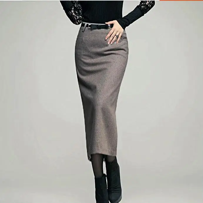 Женская шерстяная юбка карандаш Осень зима|skirt sports|pencil artskirt blouse |