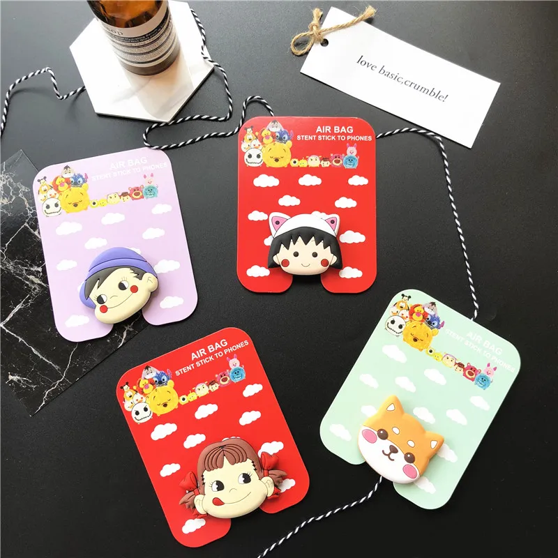 

Air Bracket Expanding stretch grip phone Holder Finger Cute cartoon stand for iphone 6s 7 8 X XS MAX XR Universal phone doll