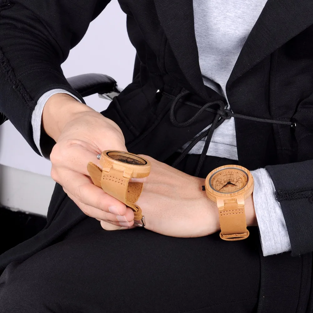 BOBO BIRD P20 Bamboo Wood Watches Men with Image Printing 2018 New Arrivals Images Optional Casual Clock