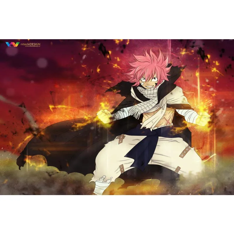 FAIRY TAIL Japanese Hot Anime Art Scroll Silk Poster Wall Decoration 01