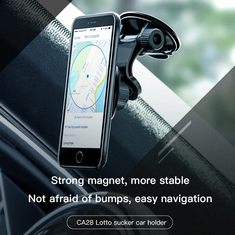 HOCO Автомобильный держатель для телефона на лобовое стекло для samsung S9 S8 360 Автомобильный магнитный держатель на приборную панель для iPhone Xs