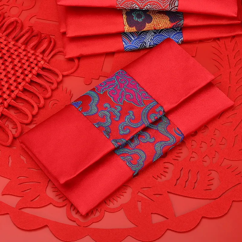 Вышивка цветочный китайский стиль подсолнухи украшения традиционная свадьба/ год счастливый красный конверт/Деньги Карманы 2 шт./лот