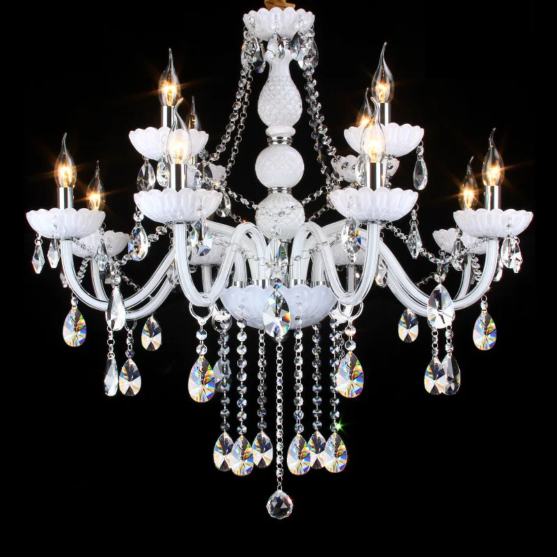 

Regron Luxury Chandelier Light Led Candle Crystal Chandeliers Lamp Vintage Pastorale Suspension Lights Lamparas Banquet Parlor