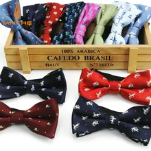 Novo estilo xadrez crianças bowtie polester bowties bebê criança crianças clássico animal de estimação listrado borboleta gravata borboleta elk bicicleta guarda-chuva cão carro(China)