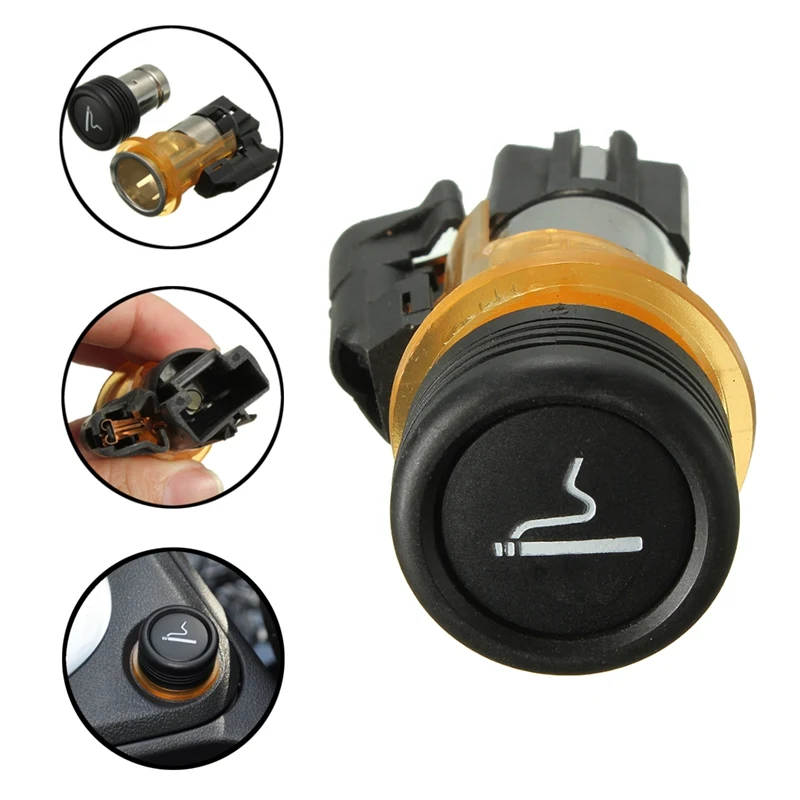 

12V Car Cigarette Lighter Housing Cig Socket For Peugeot CC SW 206 308 406 607 1007 New