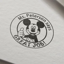 Мышка отличная работа подарок учителю штамп Персонализированные Имя штамп Самостоятельная Заправка чернилами для школы подарков с Micke