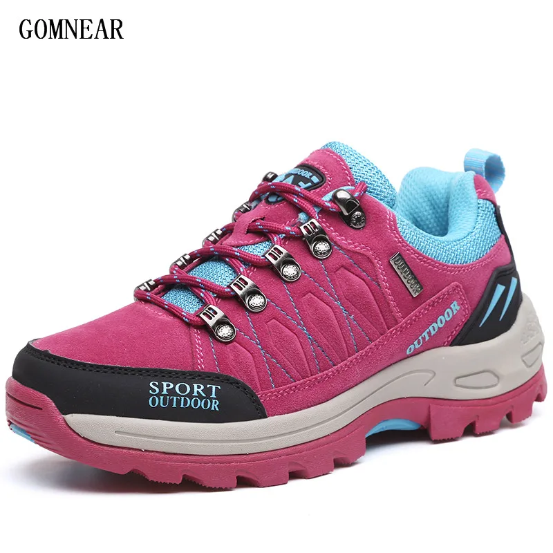 Gomnead/женские Треккинговые ботинки; уличные Нескользящие дышащие треккинговые охотничьи ботинки; женские туристические беговые горные спортивные кроссовки