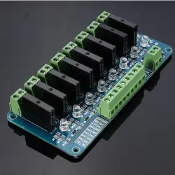 Glyduino G3MB-202P 8-канальный ССР твердотельные реле Модуль 5 В Вход 240 В 2A Выход с предохранителем для arduino