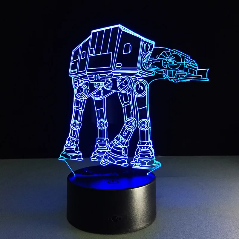  3d Star Wars Figure 7 Color Led Night Lamps For Kids Touch Led Usb Table Lampara Lampe Baby Sleepin - 32944241748