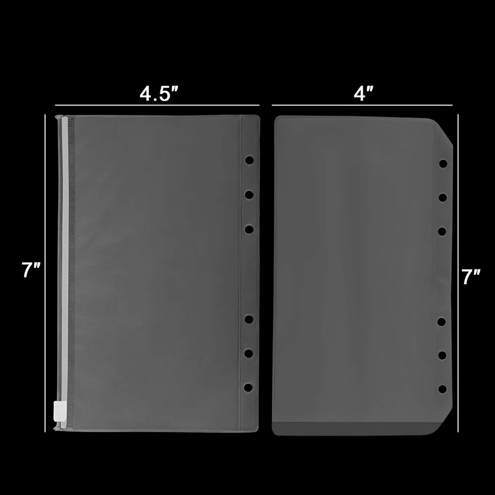 1 Набор из 6 шт прозрачный скоросшиватель для конвертов карман и 6 шт А6 вертикальный рукав чехол для хранения и 6 шт свободные кольца канцелярские принадлежности