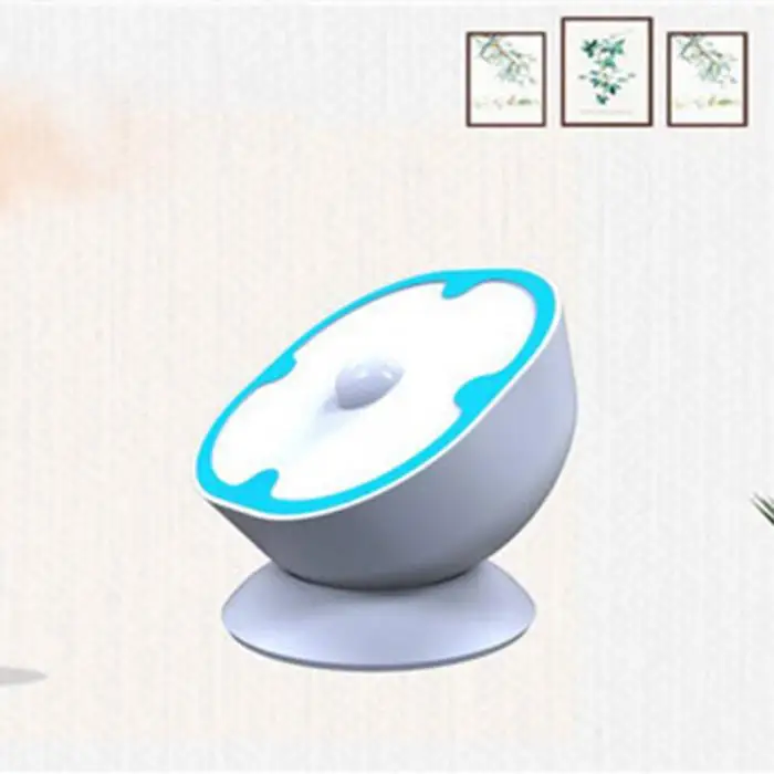 Usb зарядка светодиодный датчик движения ночник 360 градусов вращающийся шкафчик для ванной комнаты настольная лампа MAL999