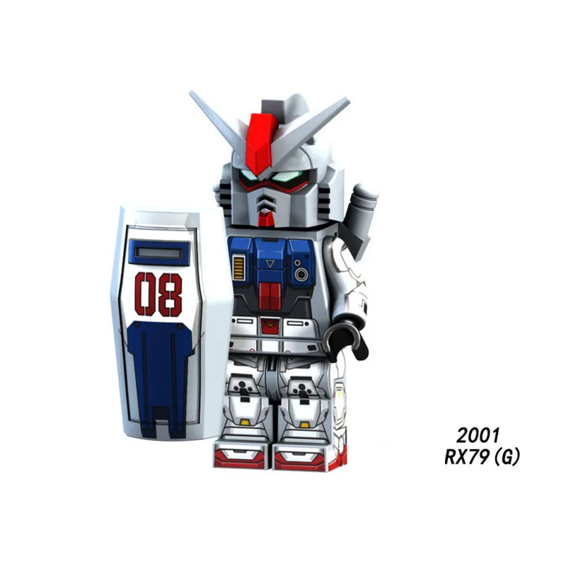 

Single Sale Super Heroes Star Wars 2001 GUNDAM RX79 Model Building Blocks Figure Bricks Toys kids gift Compatible Legoed Ninjaed