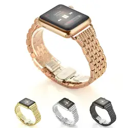 Новинка 2017 года модель stylestainless Сталь часы группа для iwatch Apple Watch ремешок Ремешок Ссылка браслет классический замок с адаптером
