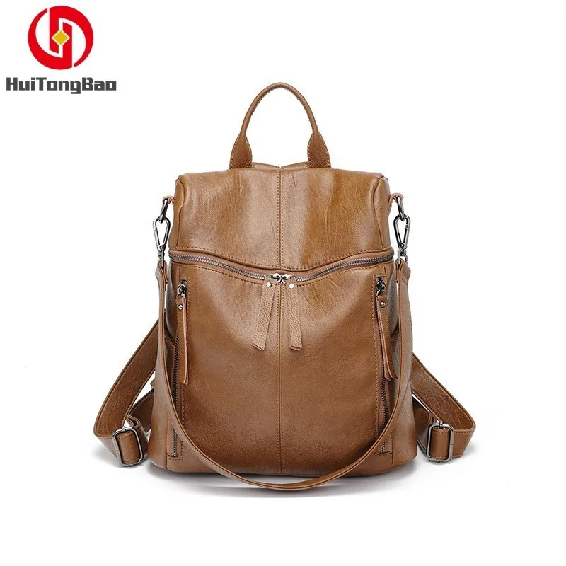 

Women Genuine Leather Soft Shoulders Bag Cowhide Leisure Mini Small Travel Backpack Fashion Mochila Bagpack School Bag For Girls