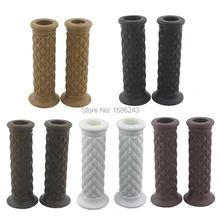 Универсальный мотоцикл 7/" 22 мм Ретро резиновая рукоятка руля хаки подходит для Honda Suzuki Kawasaki Triumph Кафе Racer Bobber