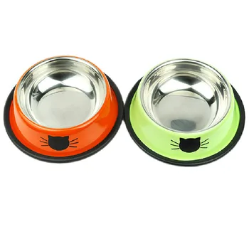 

Cat Patten Dog Bowl Stainless Steel Bowl Pet Dogs & Cats Feeding and Watering Supplier