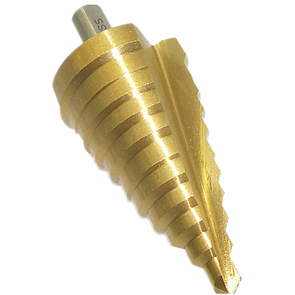 1/4" 1 3/8" Titanium Steel Metal Stepped Down Drill Bit Hss Step Cone