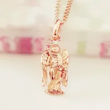 Новинка, мужские ювелирные изделия, модные, 585, розовое золото, религиозное ожерелье, подвески, металлический кулон