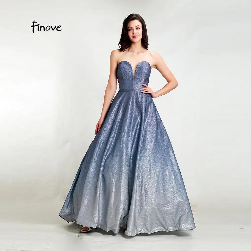

Finove 2019 Reflective Dress Sexy Sweetheart Lace Up Back A Line Long Dress Sparkle Materials Prom Dress Gowns Robe De Soiree