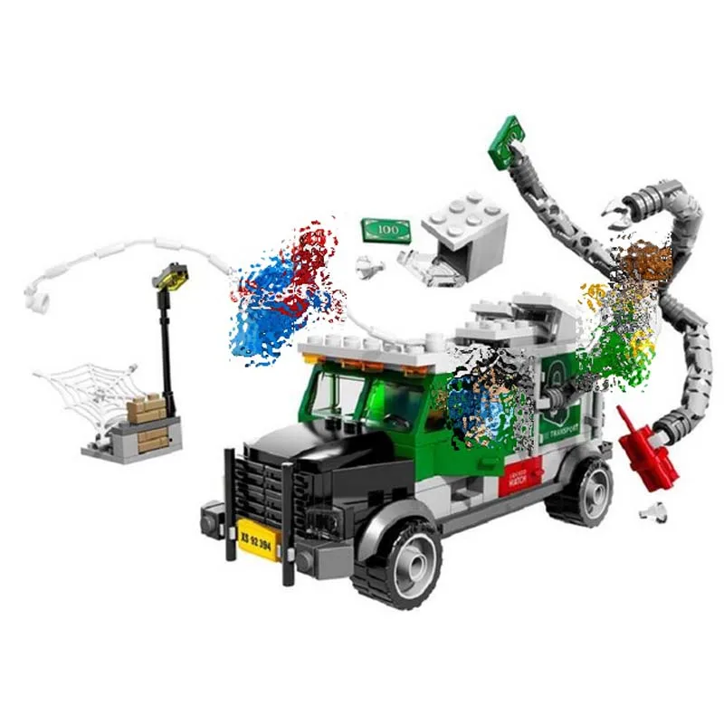 

Bela 10239 Avengers Ultimate Spider large Doc Ock Truck Heist Building Block Educational toys For children gifts Compatible